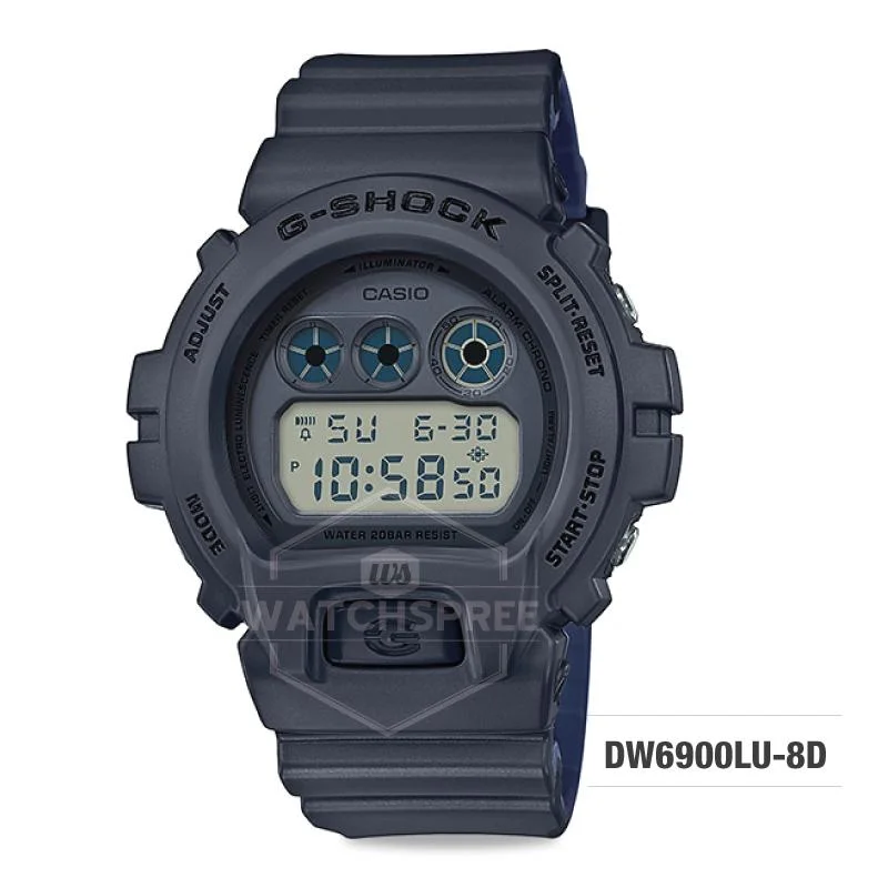 Casio G-Shock Special Color Model Grey Resin Band Watch DW6900LU-8D DW-6900LU-8D