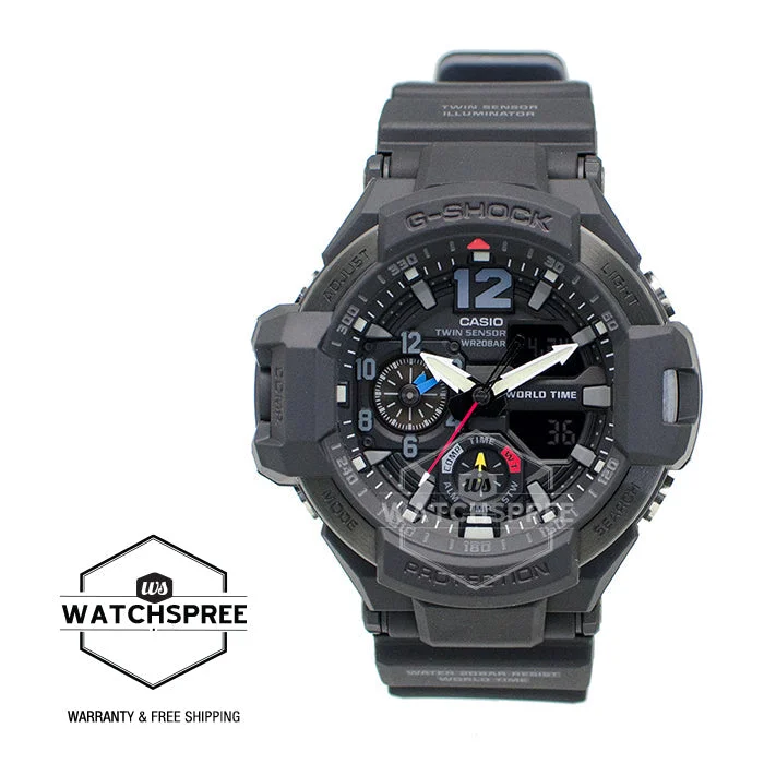 Casio G-Shock Master of G Gravitymaster Black Resin Band Watch GA1100-1A1 GA-1100-1A1