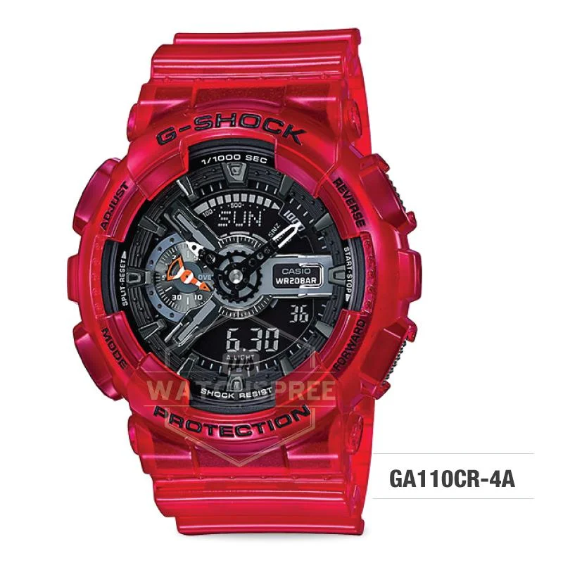 Casio G-Shock Aqua Planet Coral Reef Color Red Resin Band Watch GA110CR-4A GA-110CR-4A