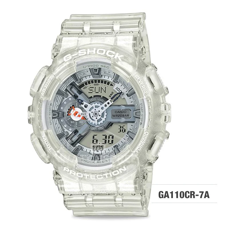 Casio G-Shock Aqua Planet Coral Reef Color White Resin Band Watch GA110CR-7A GA-110CR-7A