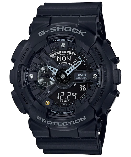 Casio G-Shock 35th Anniversary Diamond Index Black Resin Band Watch GA135DD-1A GA-135DD-1A