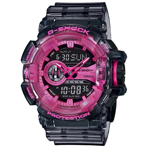 Casio G-Shock GA-400 Lineup Special Color Models Semi-Transparent Resin Band Watch GA400SK-1A4 GA-400SK-1A4