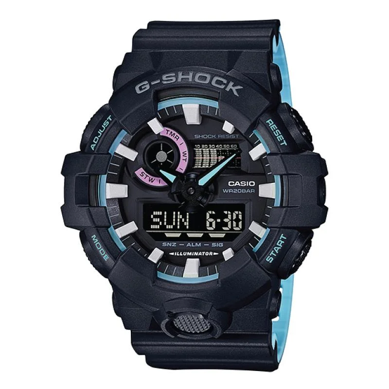 Casio G-Shock Special Color Models Black Resin Band Watch GA700PC-1A GA-700PC-1A