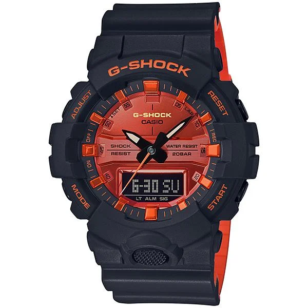 Casio G-Shock GA-800 Lineup Special Color Model Black Resin Band Watch GA800BR-1A GA-800BR-1A