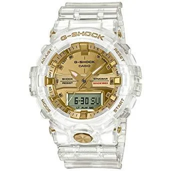 Casio G-Shock 35th Anniversary Glacier Gold Series Clear Semi-Transparent Resin Band Watch GA835E-7A GA-835E-7A