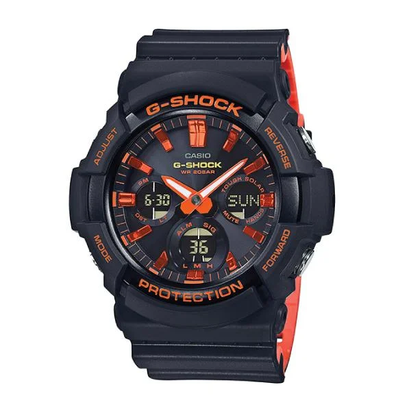 Casio G-Shock GAS-100 Lineup Special Color Model Black Resin Band Watch GAS100BR-1A GAS-100BR-1A