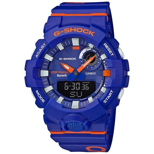 Casio G-Shock G-SQUAD BluetoothÇ???Ç??€¸’??????’?????¶ôÇï¶ôíŸ????ƒ?ªǩ’?????¶ôÇï¶ôǝ?’?????¶ôÇï¶ôíŸ?ǯ¶ôÇû¶ô¶©?’?????¶ôÇï¶ôǝ???’??ǯ¶ôÇû¶ô¶©? Dagger Basketball Themed Series Blue Resin Band Watch GBA800DG-2A GBA-800DG-2A