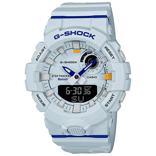 Casio G-Shock G-SQUAD BluetoothÇ???Ç??€¸’??????’?????¶ôÇï¶ôíŸ????ƒ?ªǩ’?????¶ôÇï¶ôǝ?’?????¶ôÇï¶ôíŸ?ǯ¶ôÇû¶ô¶©?’?????¶ôÇï¶ôǝ???’??ǯ¶ôÇû¶ô¶©? Dagger Basketball Themed Series White Resin Band Watch GBA800DG-7A GBA-800DG-7A