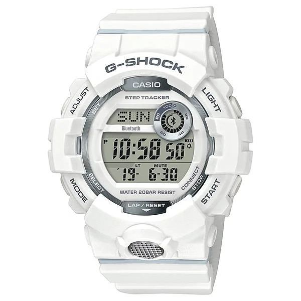 Casio G-Shock G-SQUAD Bluetooth® GBD-800 Series White Resin Band Watch GBD800-7D GBD-800-7D GBD-800-7