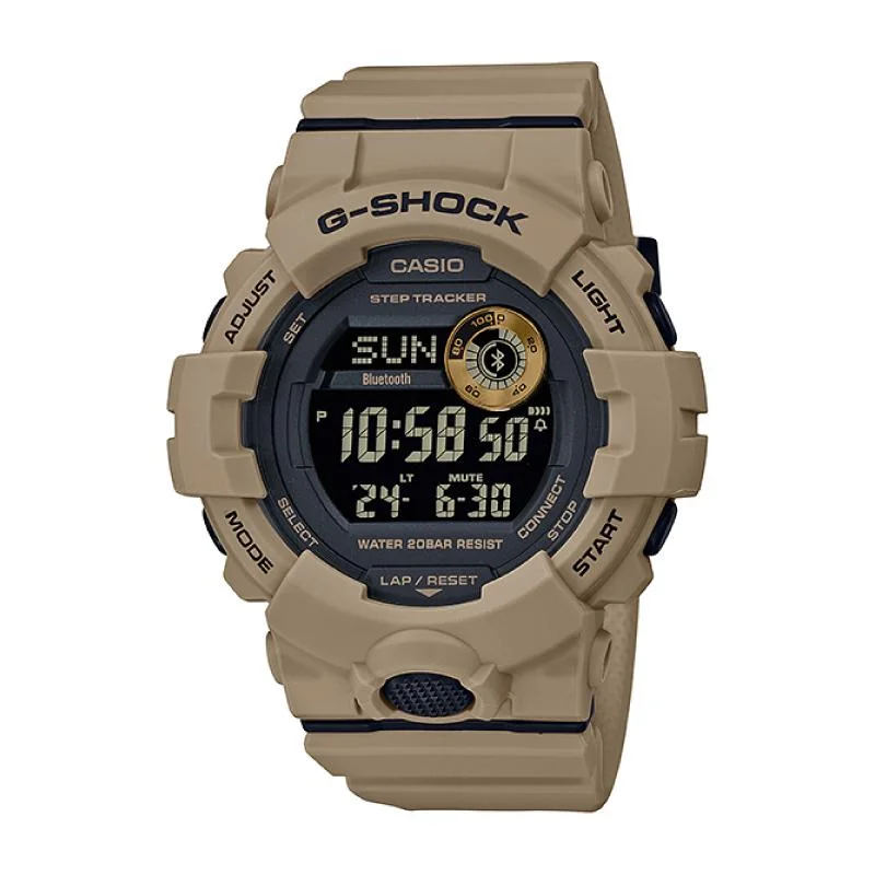 Casio G-Shock G-SQUAD Bluetooth® Utility Colors Collection Matte Brown Resin Band Watch GBD800UC-5D GBD-800UC-5D GBD-800UC-5