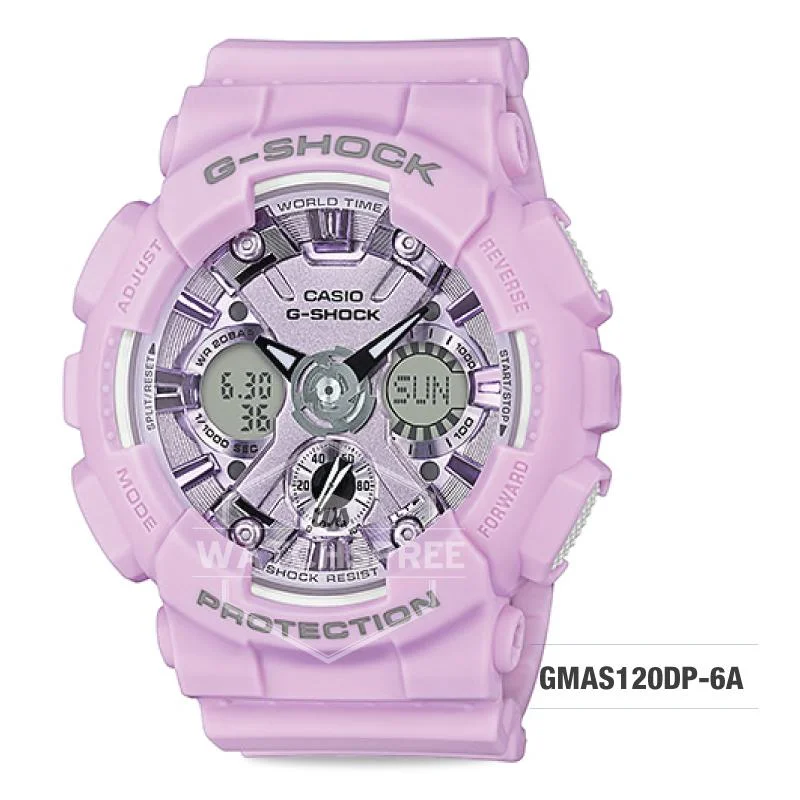 Casio G-Shock S Series Pastel-tone Matte Purple Resin Band Watch GMAS120DP-6A GMA-S120DP-6A