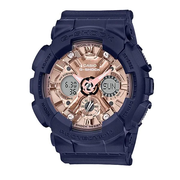 Casio G-Shock S Series GMA-120 Blue Resin Band Watch GMAS120MF-2A2 GMA-S120MF-2A2