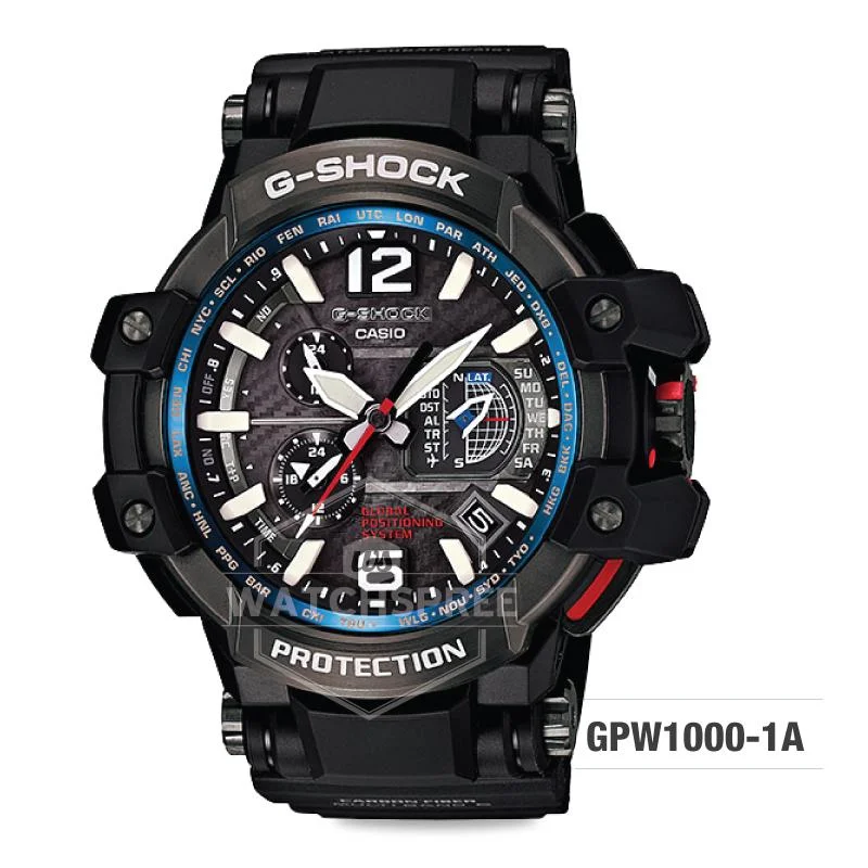 Casio G-Shock Gravitymaster GPW-1000 Black Resin Strap Watch GPW1000-1A