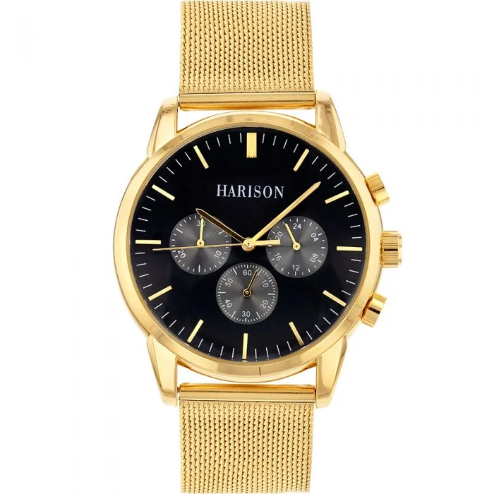 Harison Gold Men's Watch  *Imitation Sub Dials*