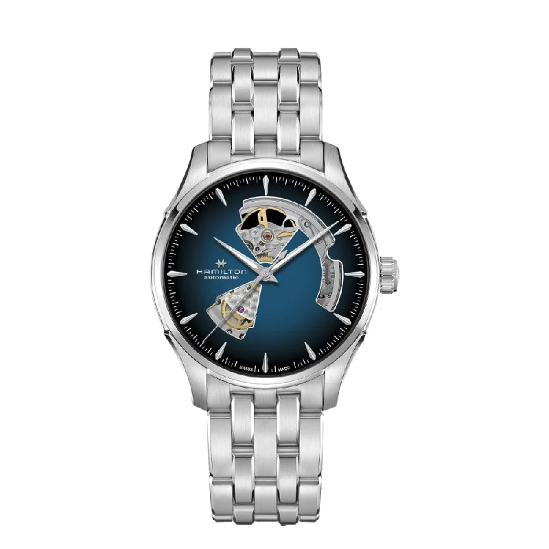 Jazzmaster Open Heart Auto Blue Dial on Bracelet