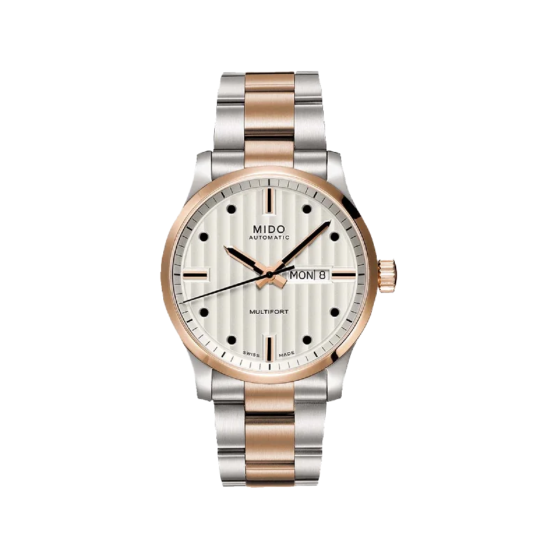 Mido Multifort Gent - Stainless Steel with Rose Gold PVD - Stainless Steel Rose Gold PVD Bracelet