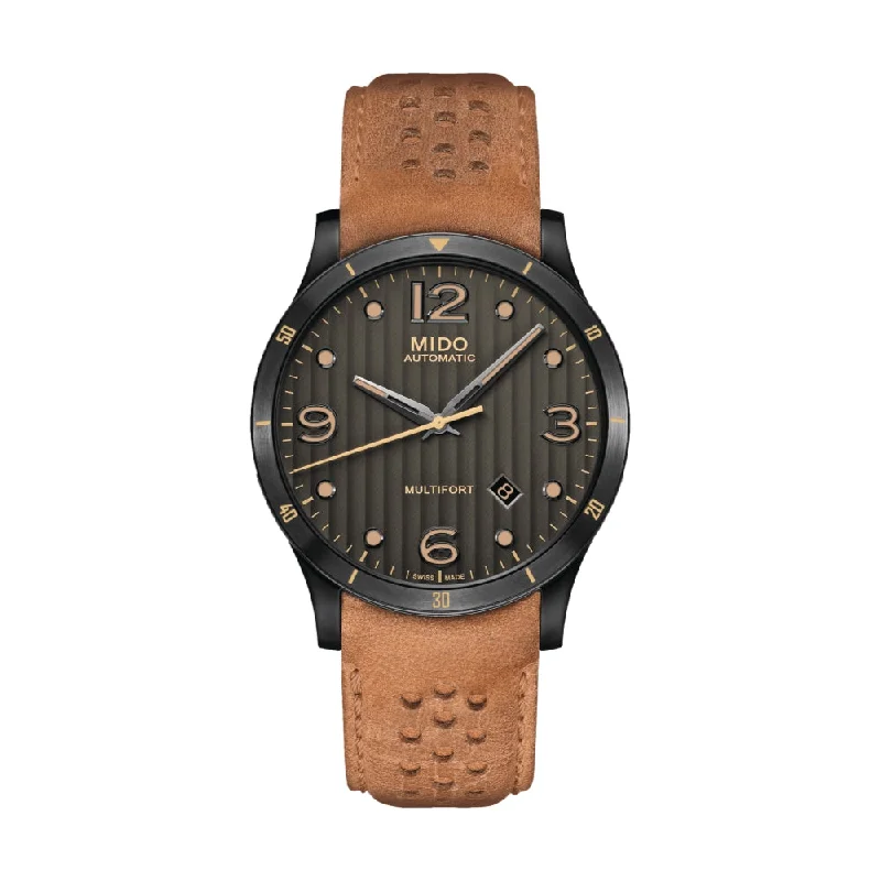 Multifort Adventure Gunmetal Tan Leather Strap