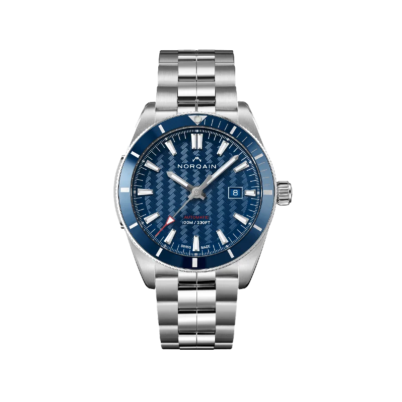 NORQAIN Adventure Sport Blue 42mm - Stainless Steel Bracelet