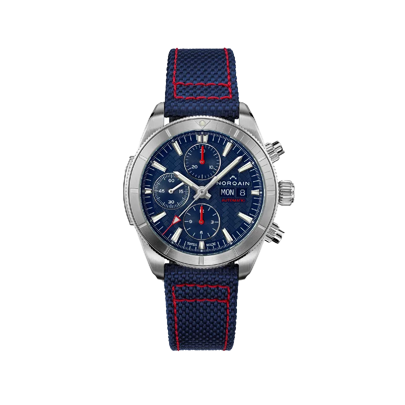 NORQAIN Adventure Sport Chrono Blue 41mm - Blue Nordura Strap