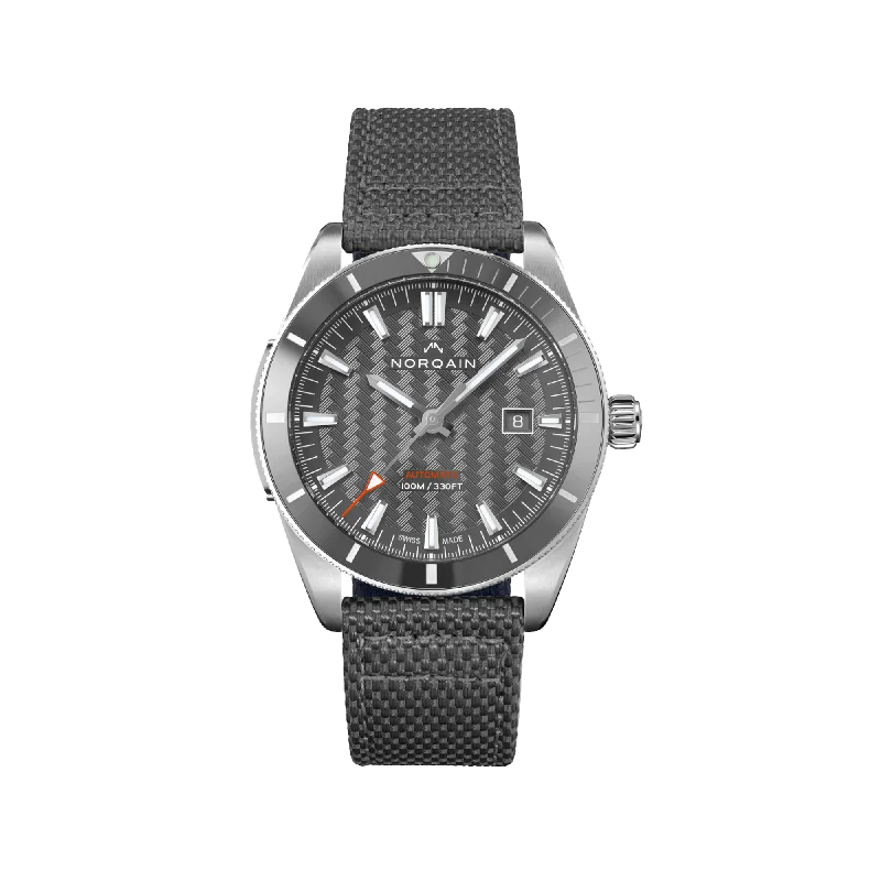 NORQAIN Adventure Sport Grey 42mm - Black Nordura Strap