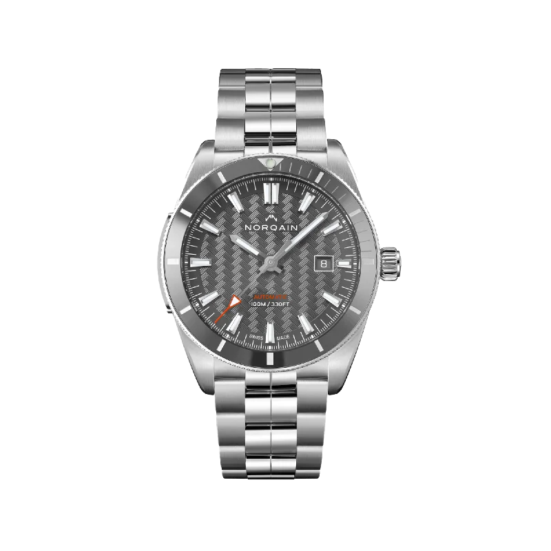 NORQAIN Adventure Sport Grey 42mm - Stainless Steel Bracelet