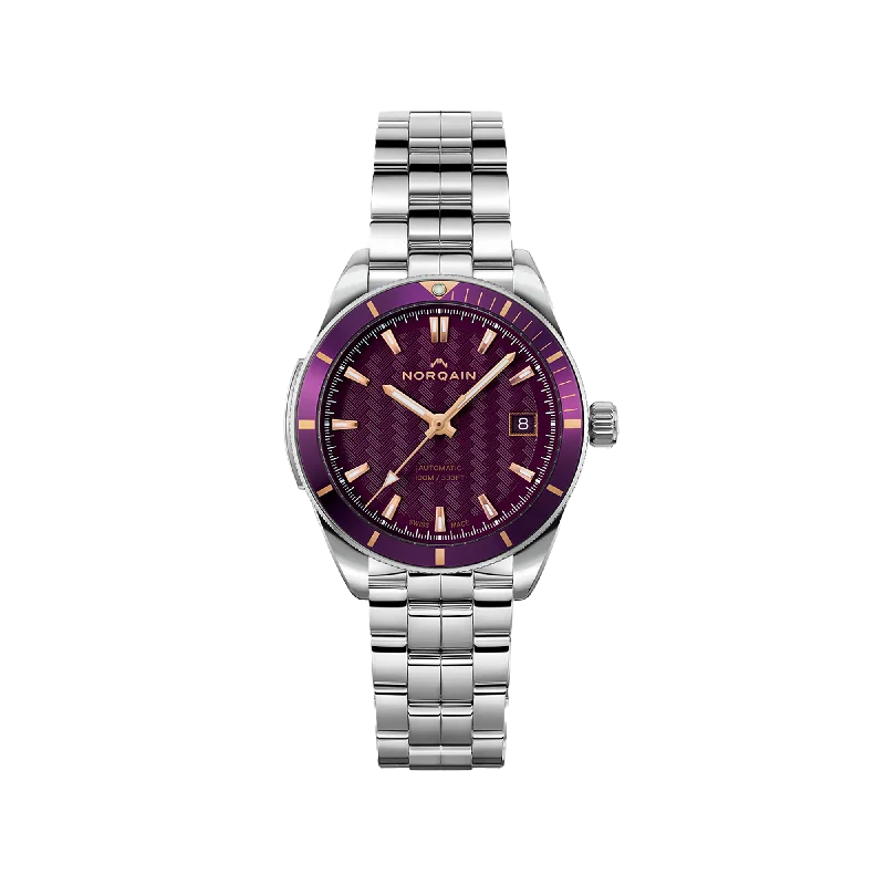 NORQAIN Adventure Sport Purple 37mm - Stainless Steel Bracelet