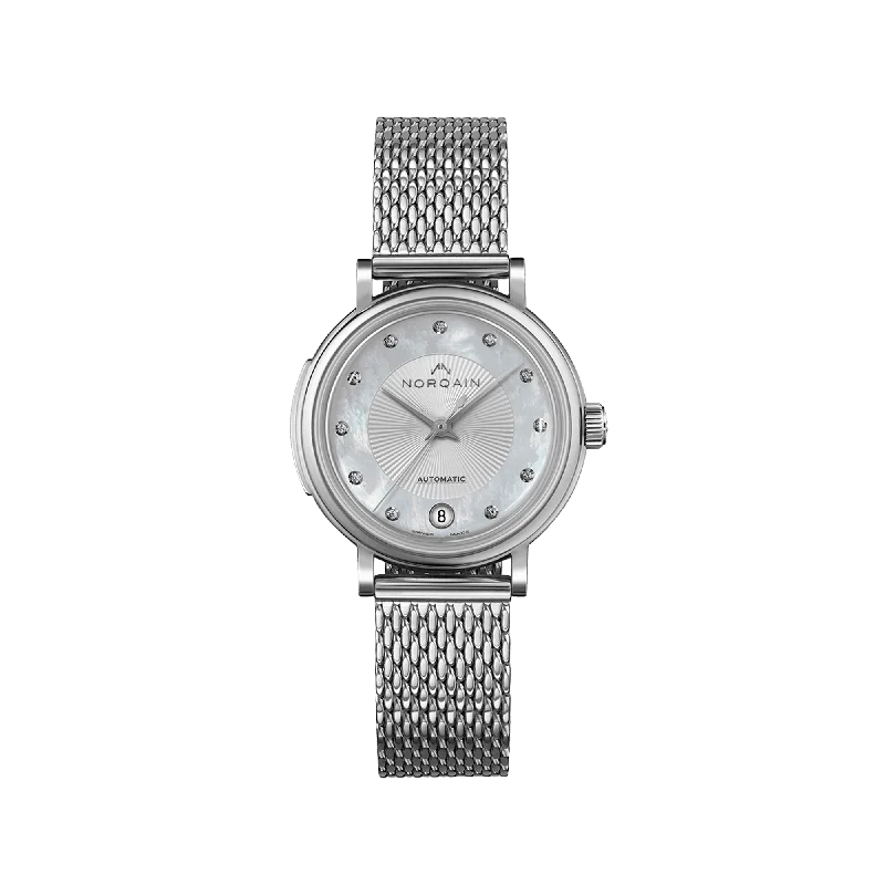 NORQAIN Freedom 60 Mother of Pearl 34mm - Milanese Strap