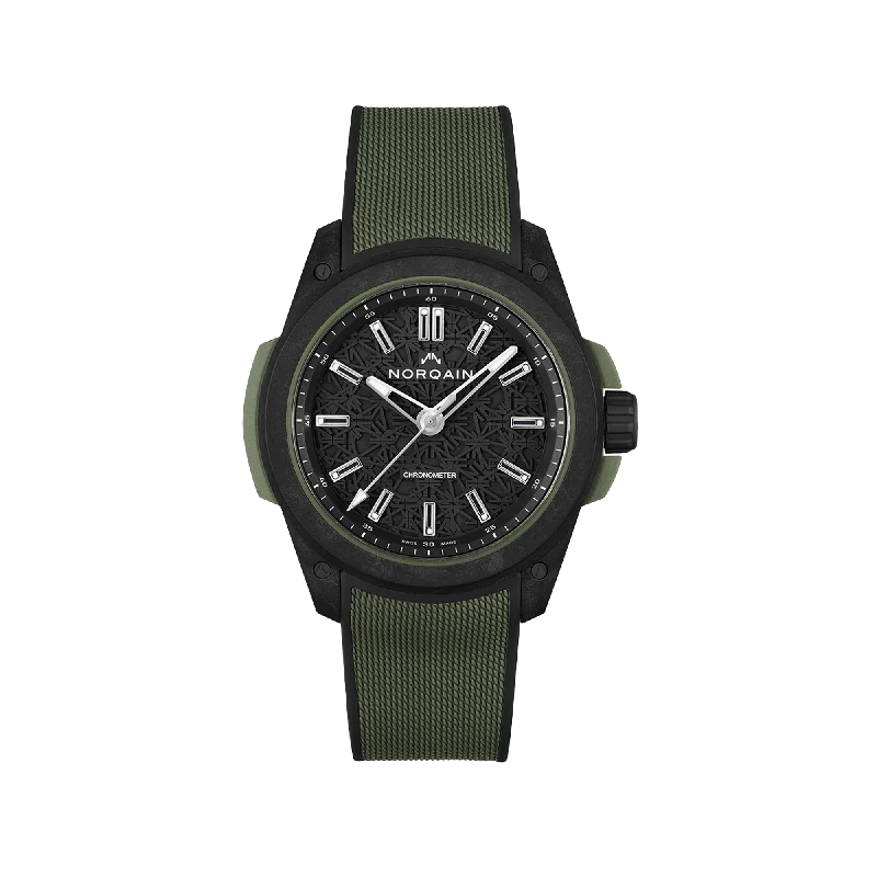 NORQAIN Wild ONE Black & Khaki - Khaki Mesh Rubber Strap