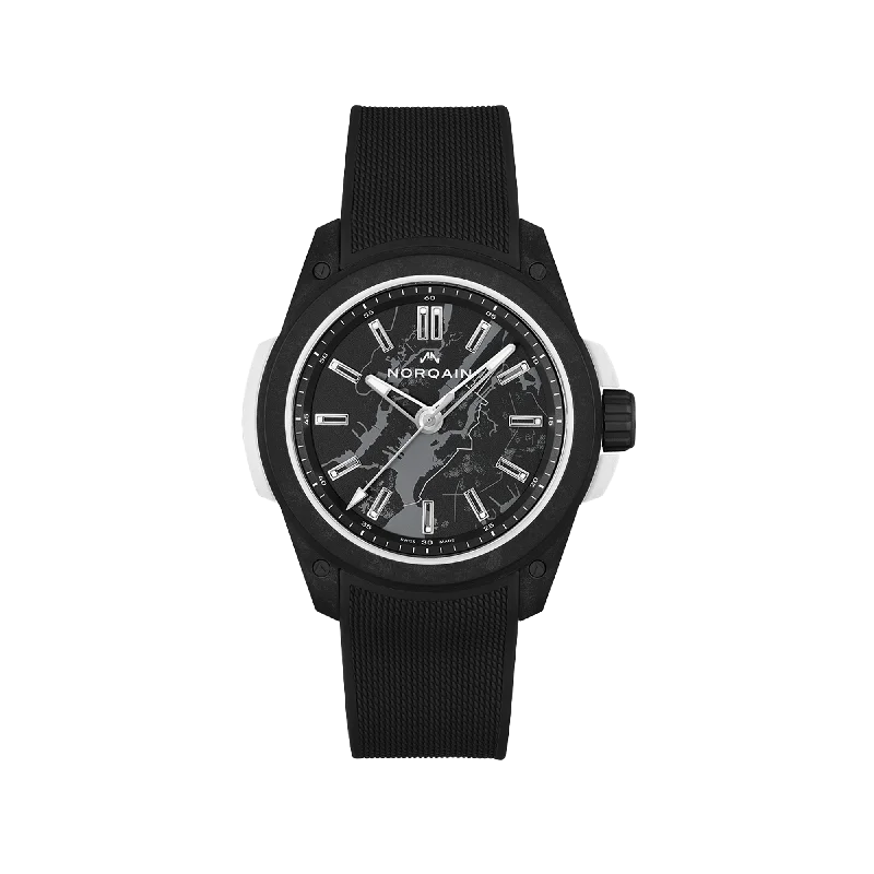 NORQAIN Wild ONE NY Marathon - Black Mesh Rubber Strap