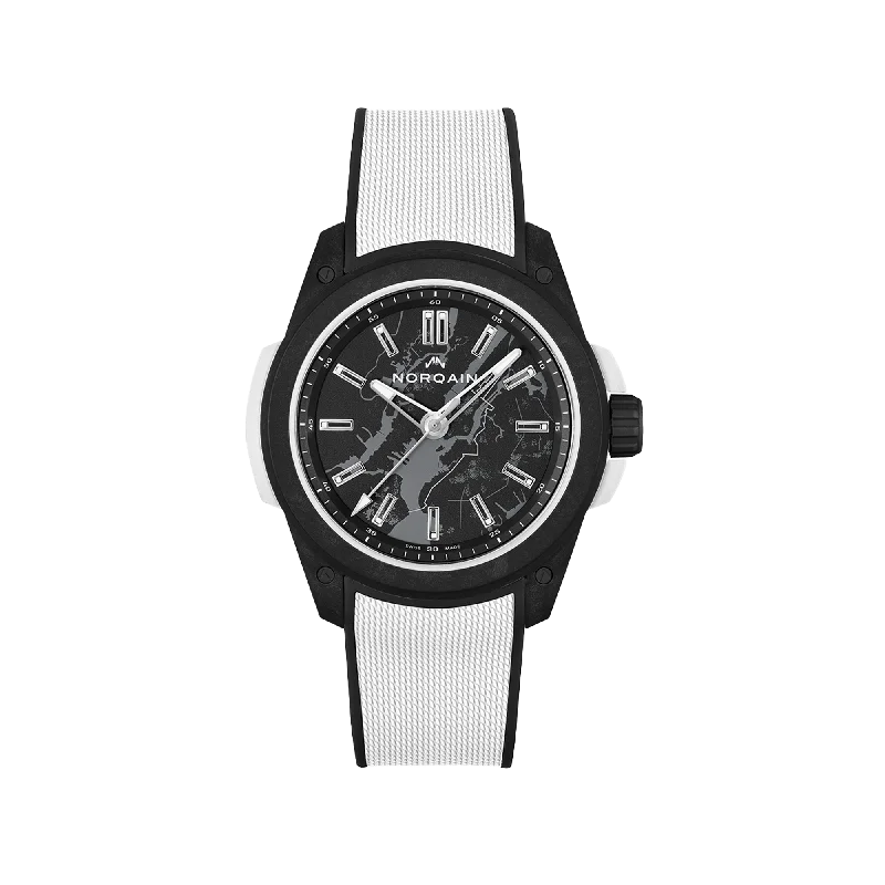 NORQAIN Wild ONE NY Marathon - White Mesh Rubber Strap