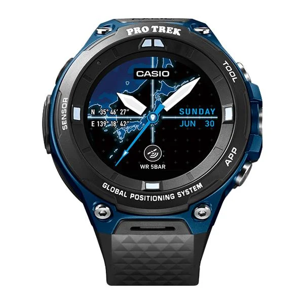 Casio Pro Trek Smart Outdoor Black Resin Band Watch WSDF20A-BU WSD-F20A-BU